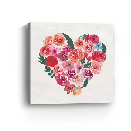 Petals of Love I Dark Canvas Giclée Art